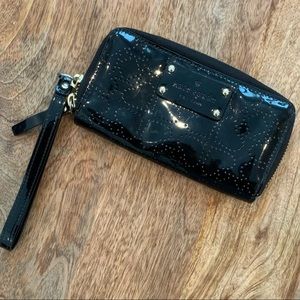 Kate Spade Jazzy Metro Black Patent Wristlet